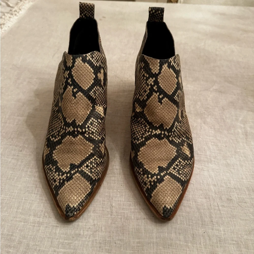 Dolce Vita Sonni Leather Booties in Snakeskin - Picture 7 of 10